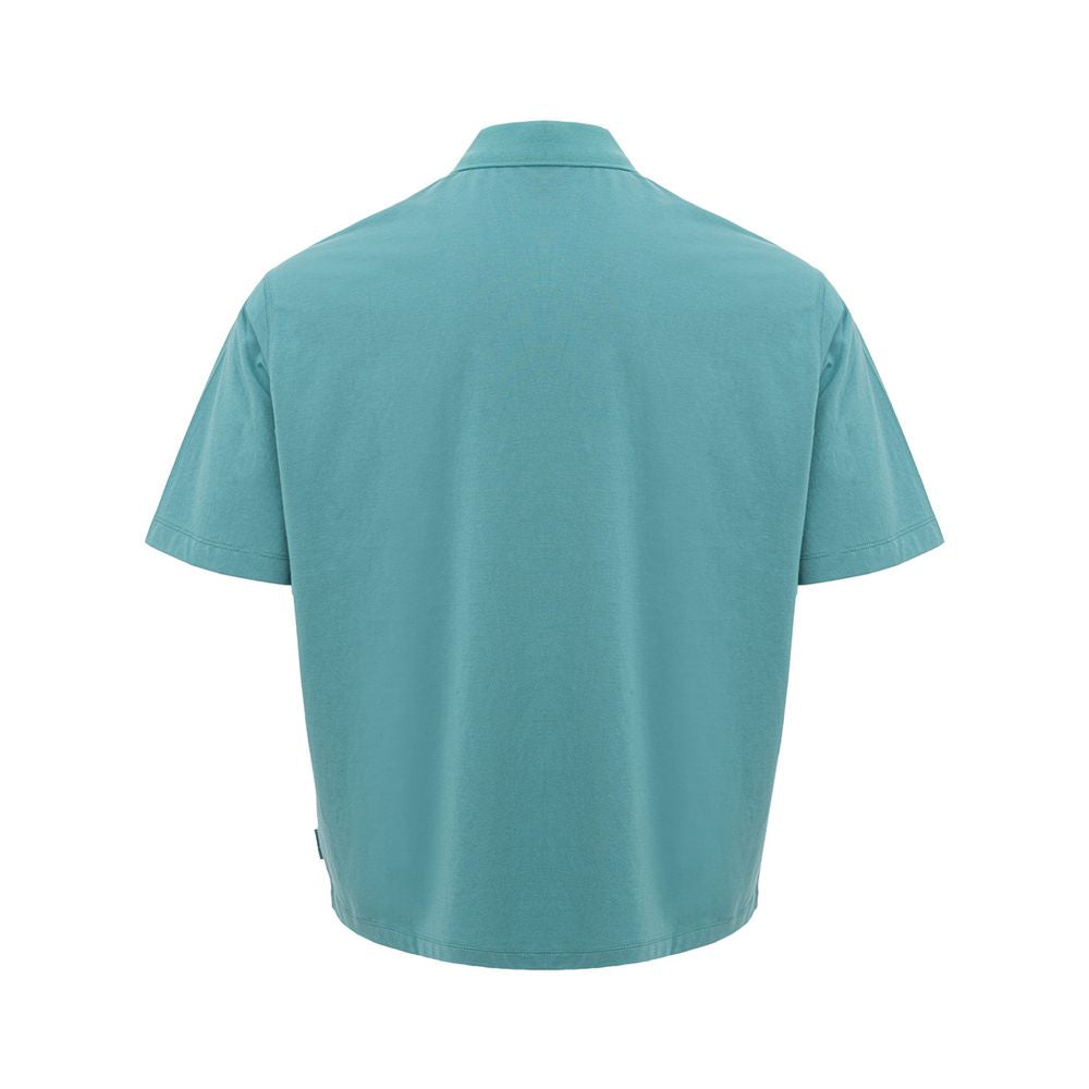 Chic Light Blue Cotton Polo Shirt