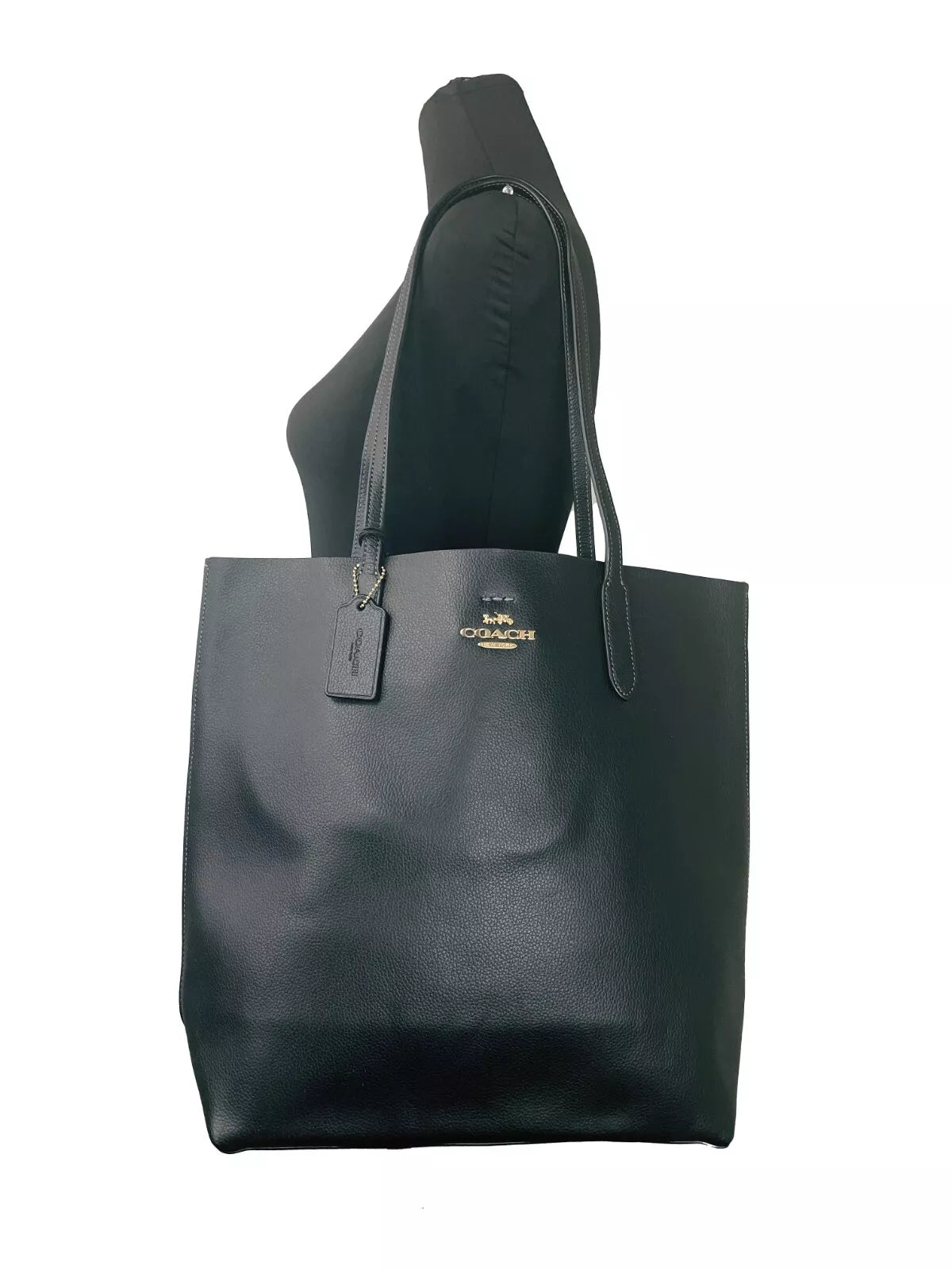 Thea Tote Shoulder Purse Leather Bag Black